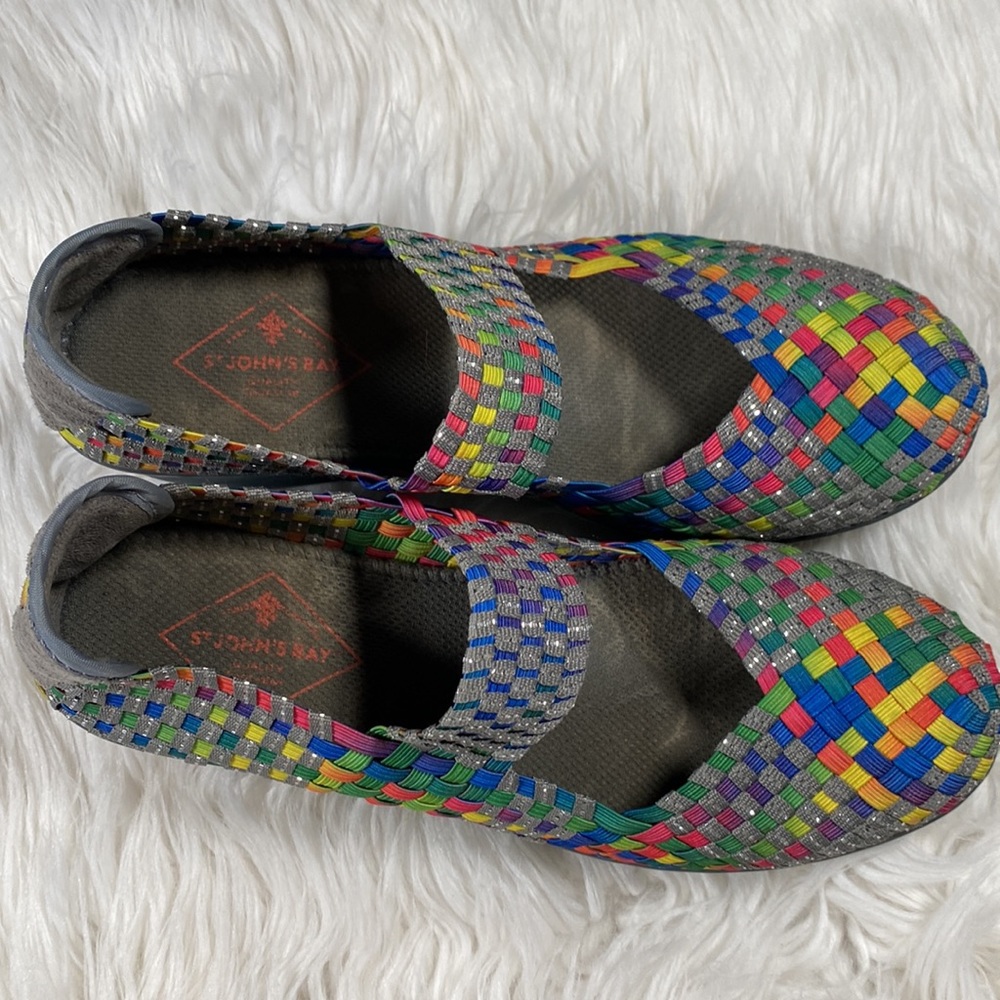 St. John’s Bay • Rainbow Woven Wedges - Picture 5 of 14